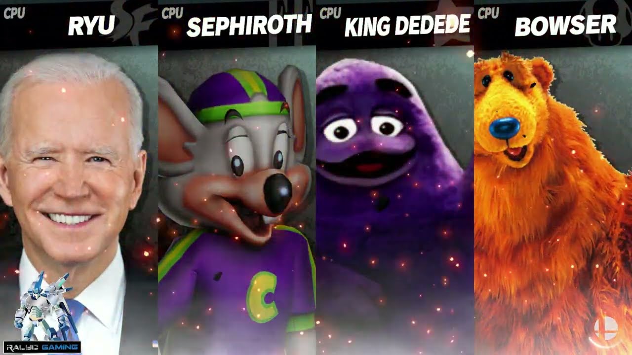 Joe Biden vs Chuck E Cheese vs Grimace vs  Bear in the Big Blue House