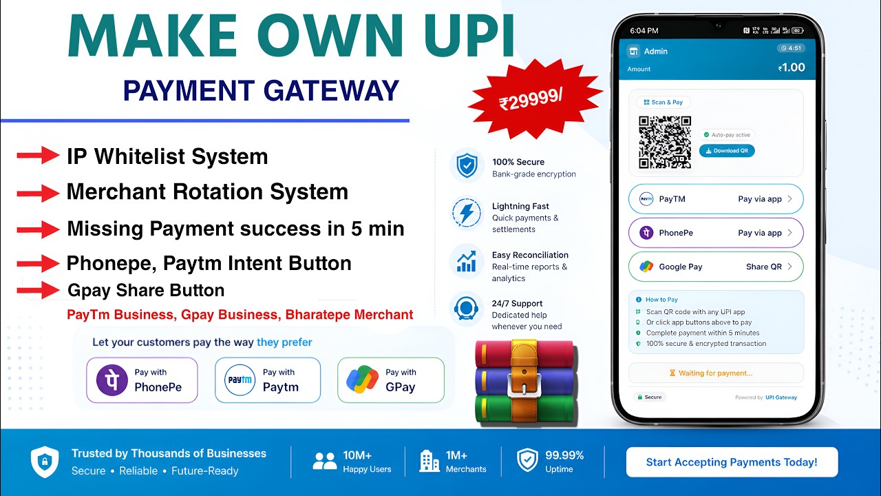 UPI Payment Gateway Source Code | How To Make Own UPI Payment Gateway Website #paymentgateway