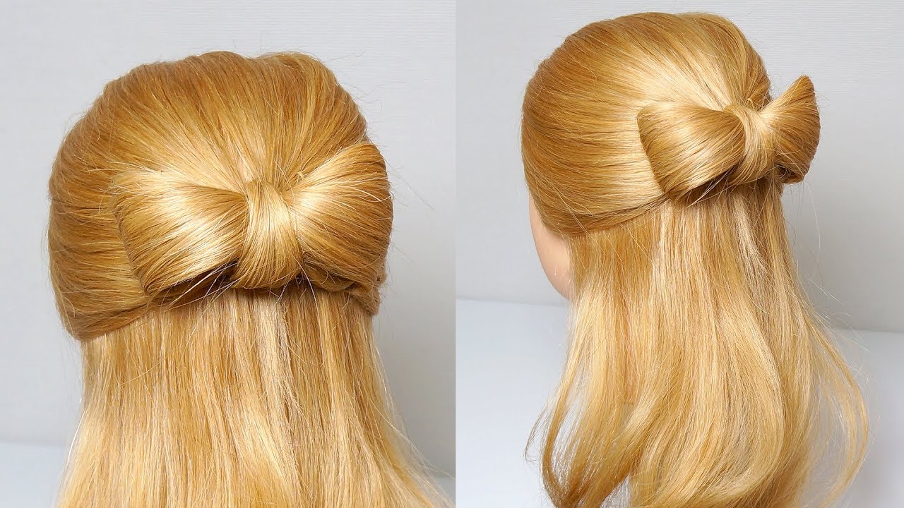 입체적인 리본모양이 포인트가 되는 리본머리 / Half up Hair Bow Cute Hair