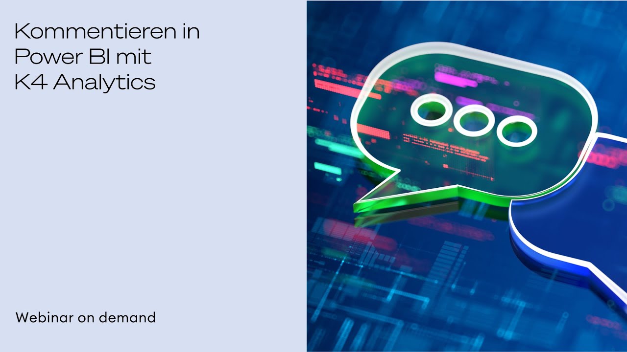 Webinar Kommentieren in Power BI mit K4 Analytics