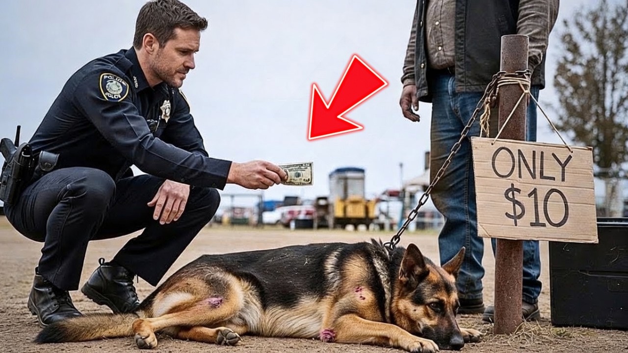 U.S. Officer Bought a Retired Police Dog for $10 — What the Dog Did Next Shocked Everyone!#police