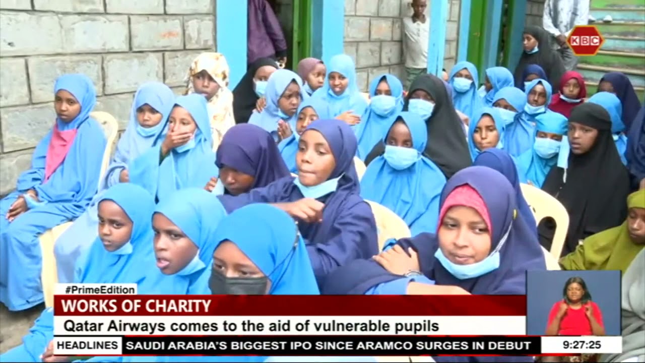 Pupils from Korogocho slums receive aid ahead of school re-opening