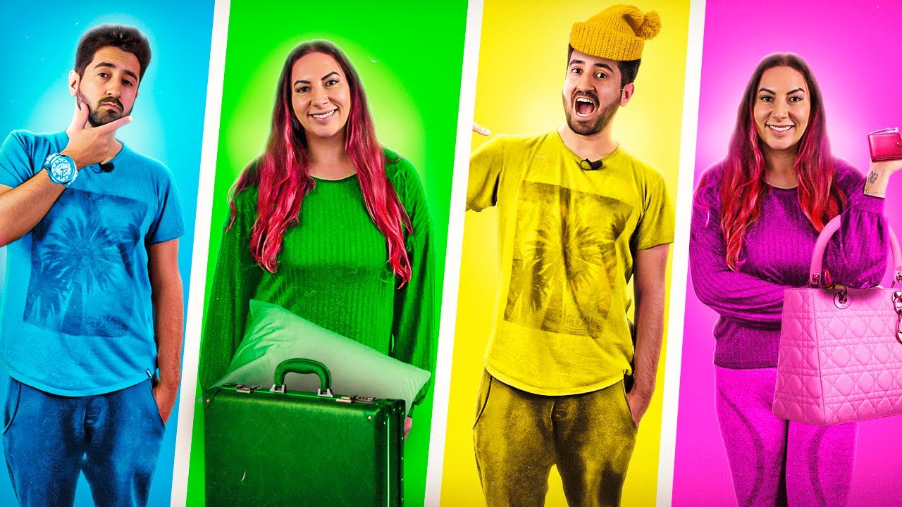 USANDO LOOK DE UMA COR S&Oacute; PARA CADA DIA DA SEMANA | Gabriel e Shirley 2.0
