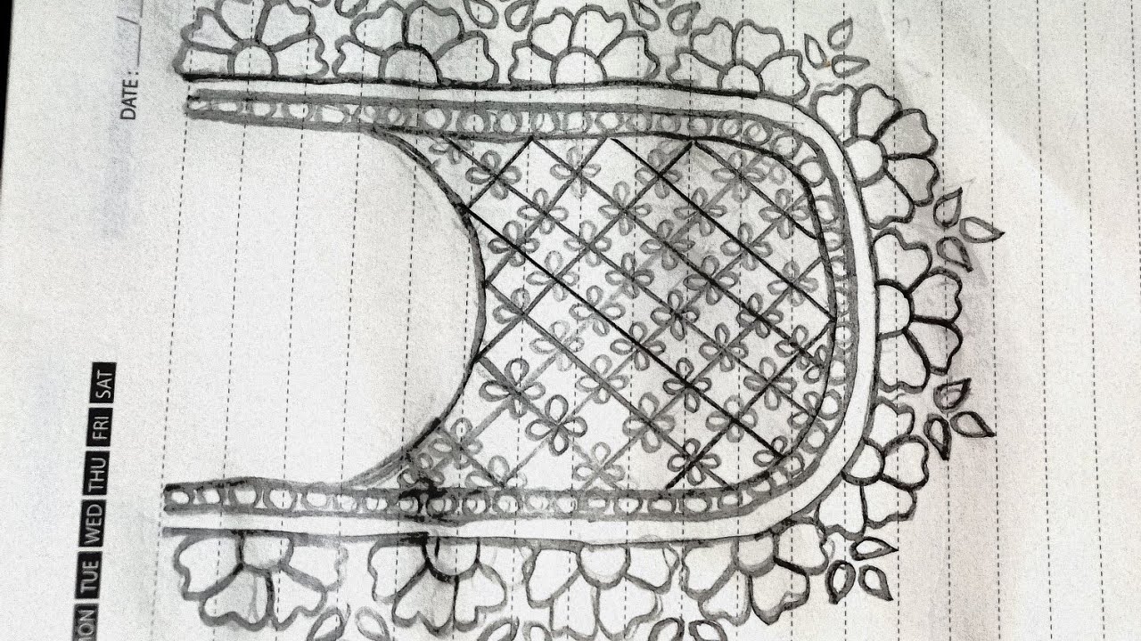 ফুলকারি জামার গলার ডিজাইন আঁকা| Phullkari jamar neck design drawing| #ফুলকারিডিজাইন| #youtubevideo