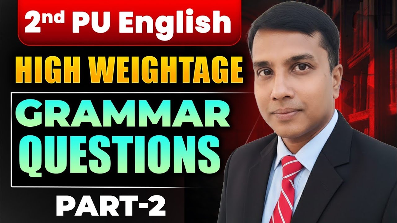2nd PU English 2026 | Grammar Part 2 | Fixed Questions Formats | Complete Strategy | SimplifiedMinds