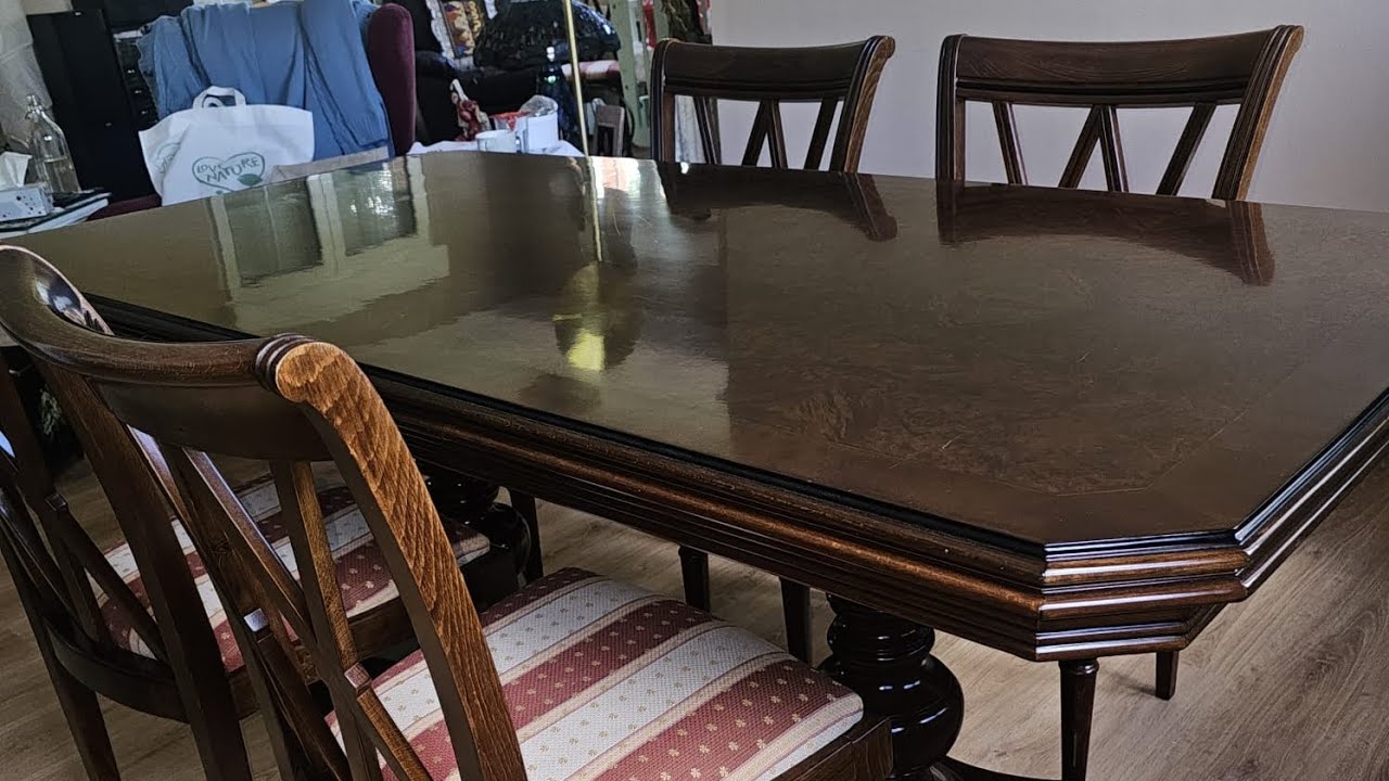 NUEVA APARIENCIA a mesa y sillas de comedor Con PINTURA DE TIZA