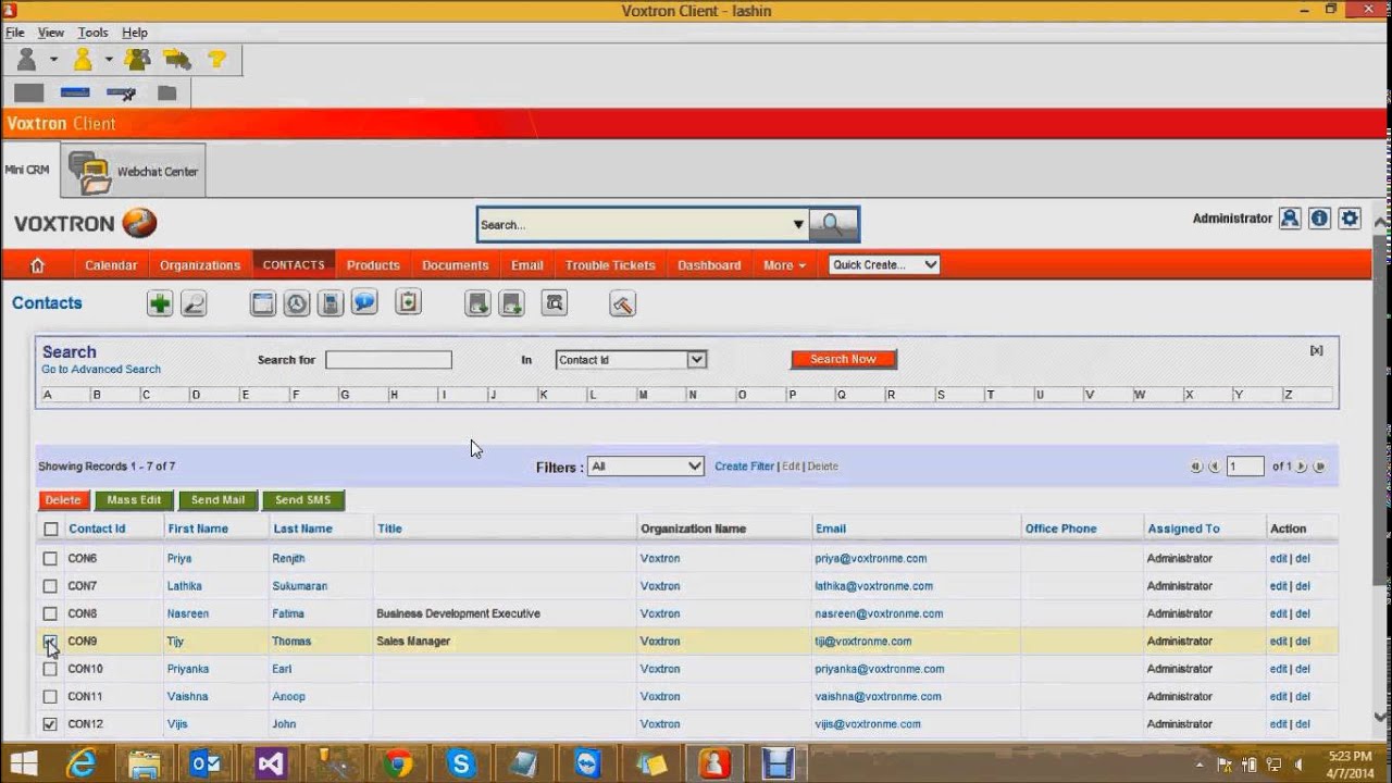 Voxtron Communication Center - Integrated Mini CRM