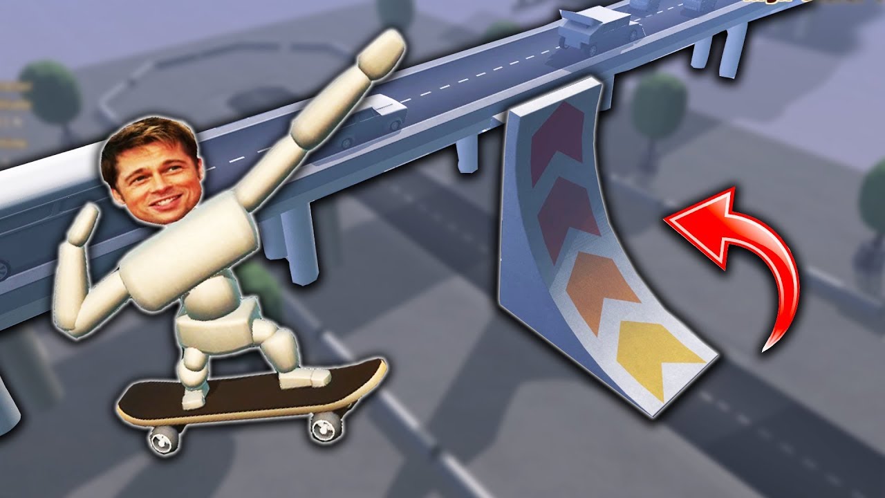 LAUNCHING BRAD PITT OFF A GIANT RAMP?! (Turbo Dismount)