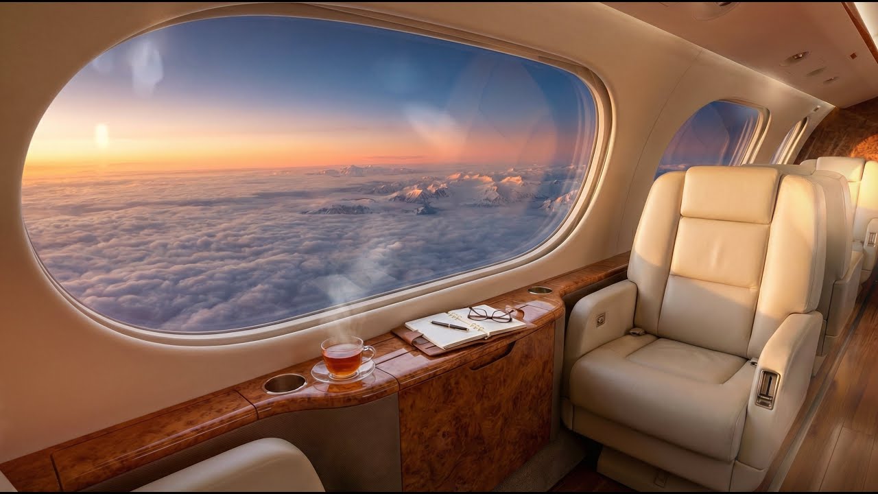 【作業用BGM】3時間の真夜中のジャズ 🌌 プライベートジェットで極上の集中を | Midnight Jazz Piano & Luxury Private Jet