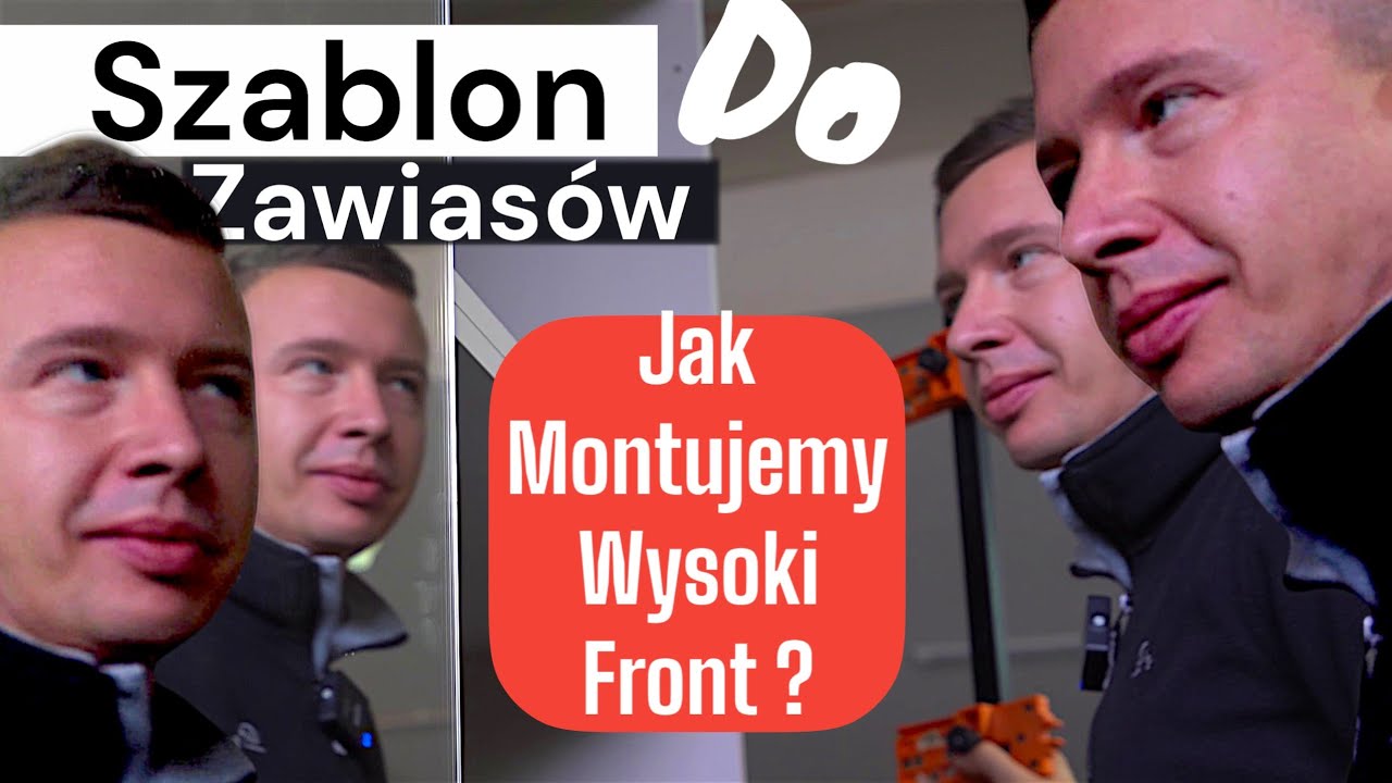 Szablon do zawiasów Blum I Jak zamontować front dłuższy niż zakres pracy Szablonu ?