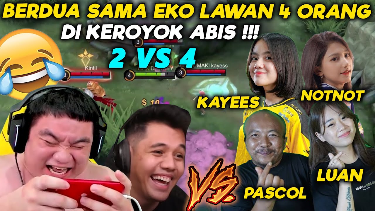 SUMPAH NGAKAK! OURA & DONKEY (2 VS 4) PASCOL, LUAN, KAYEES, NOT NOT | KEROYOKAN ABISS !! WKWK