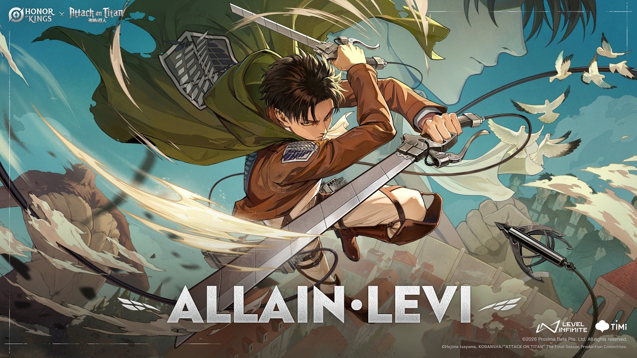 Skin Showcase | Allain &middot; Levi | Honor of Kings &times; Attack on Titan