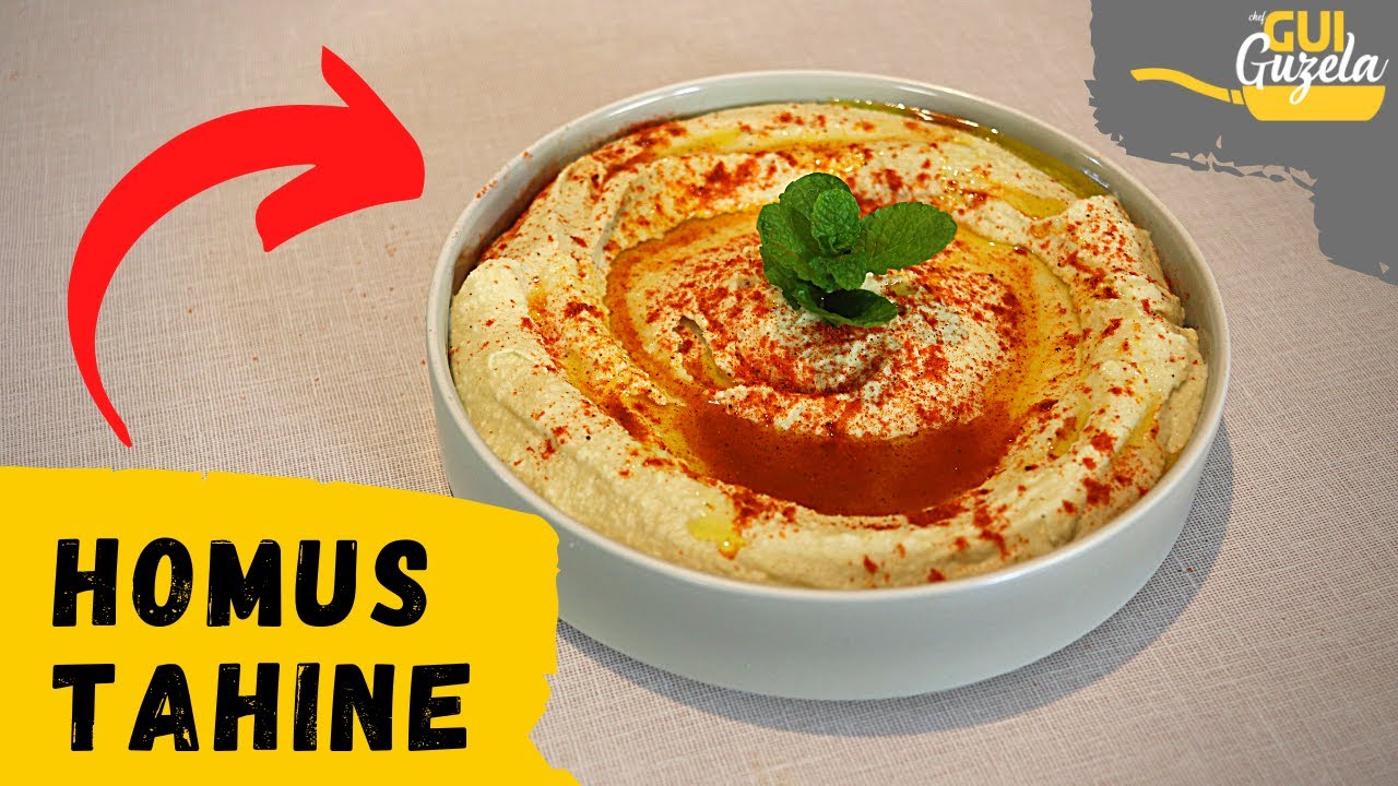 HOMUS TAHINE. Receita árabe deliciosa com grão de bico!