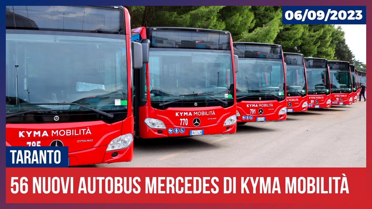 Taranto: 56 nuovi autobus mercedes di Kyma Mobilità
