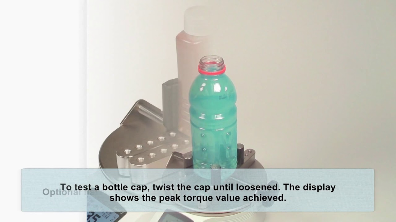 Bottle Cap Torque Tester-  Measurement of torque required for bottle caps and closures.