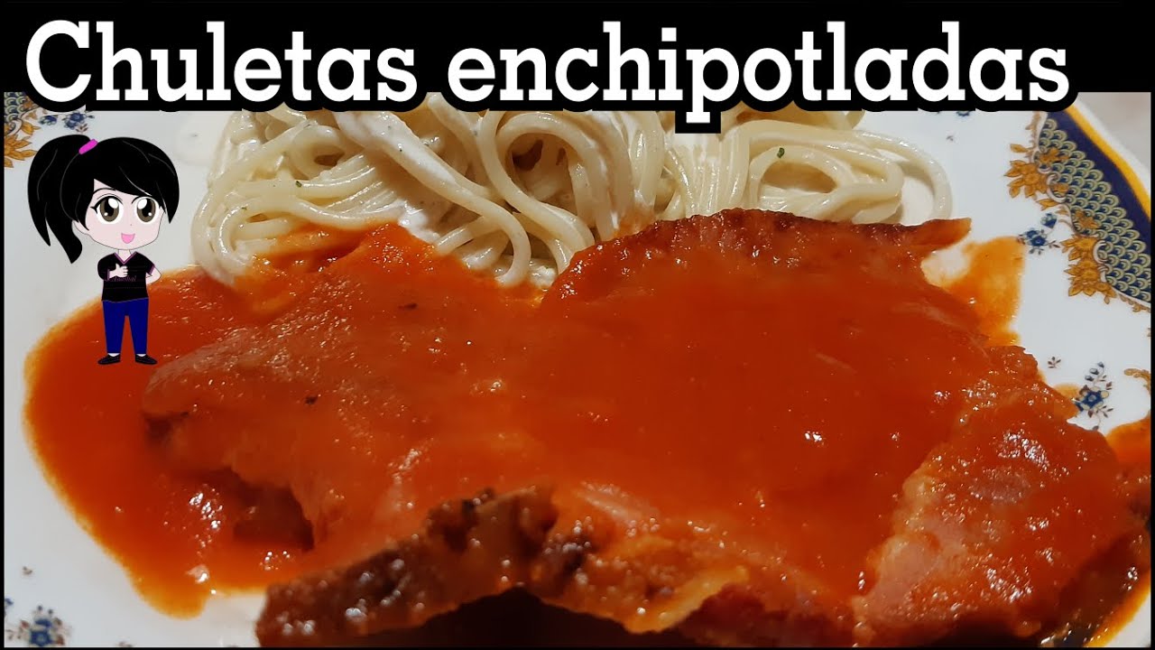 chuletas enchipotladas (fácil y deliciosas)