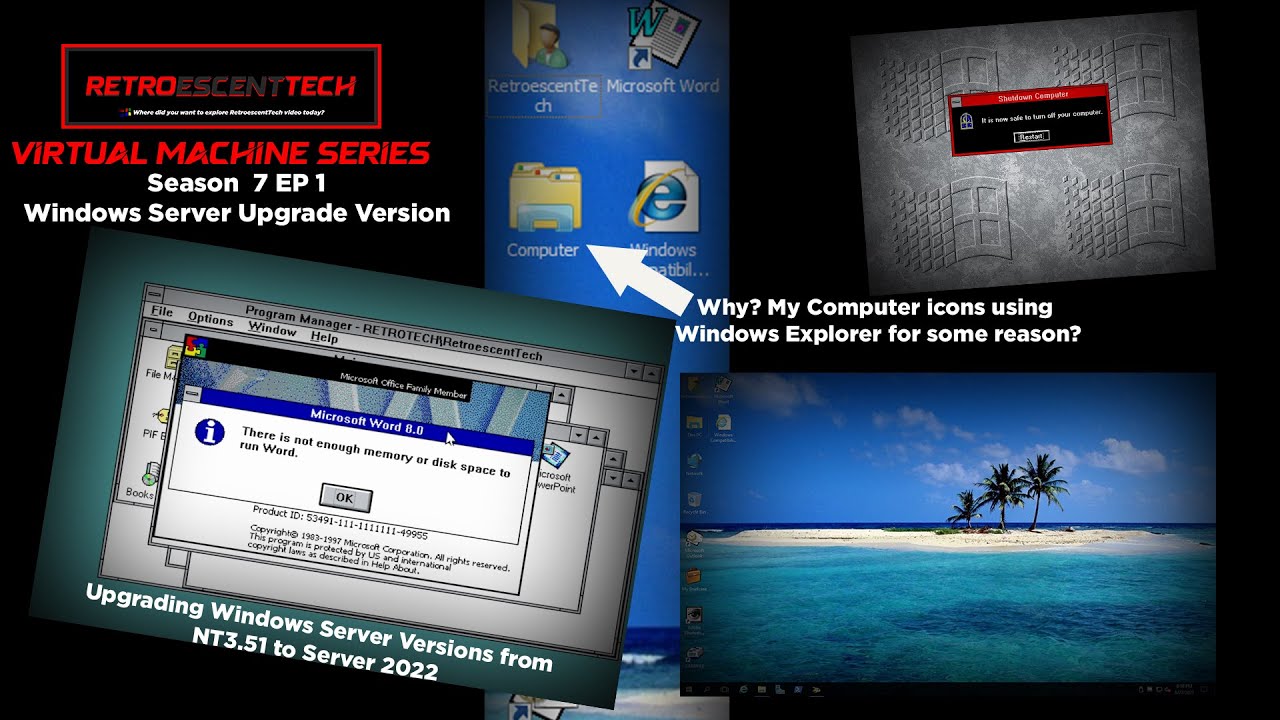 RetroescentTech VM Series Season 7 EP1 - Windows Server Upgrade Version