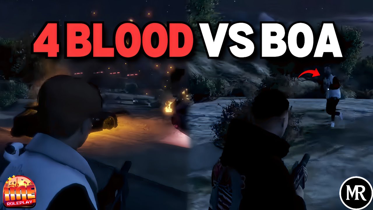 PERANG BESAR 4BLOOD VS BOA !! 4 BLOOD CUMA 17 ORANG ?! GTA V ROLEPLAY #imeroleplay 