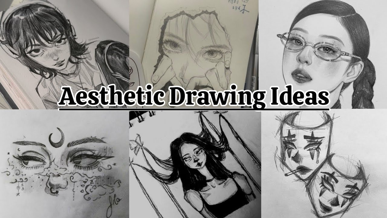 Aesthetic drawing ideas for begginers ✨🎀pencil sketch ideas u must try this#art #drawing 
