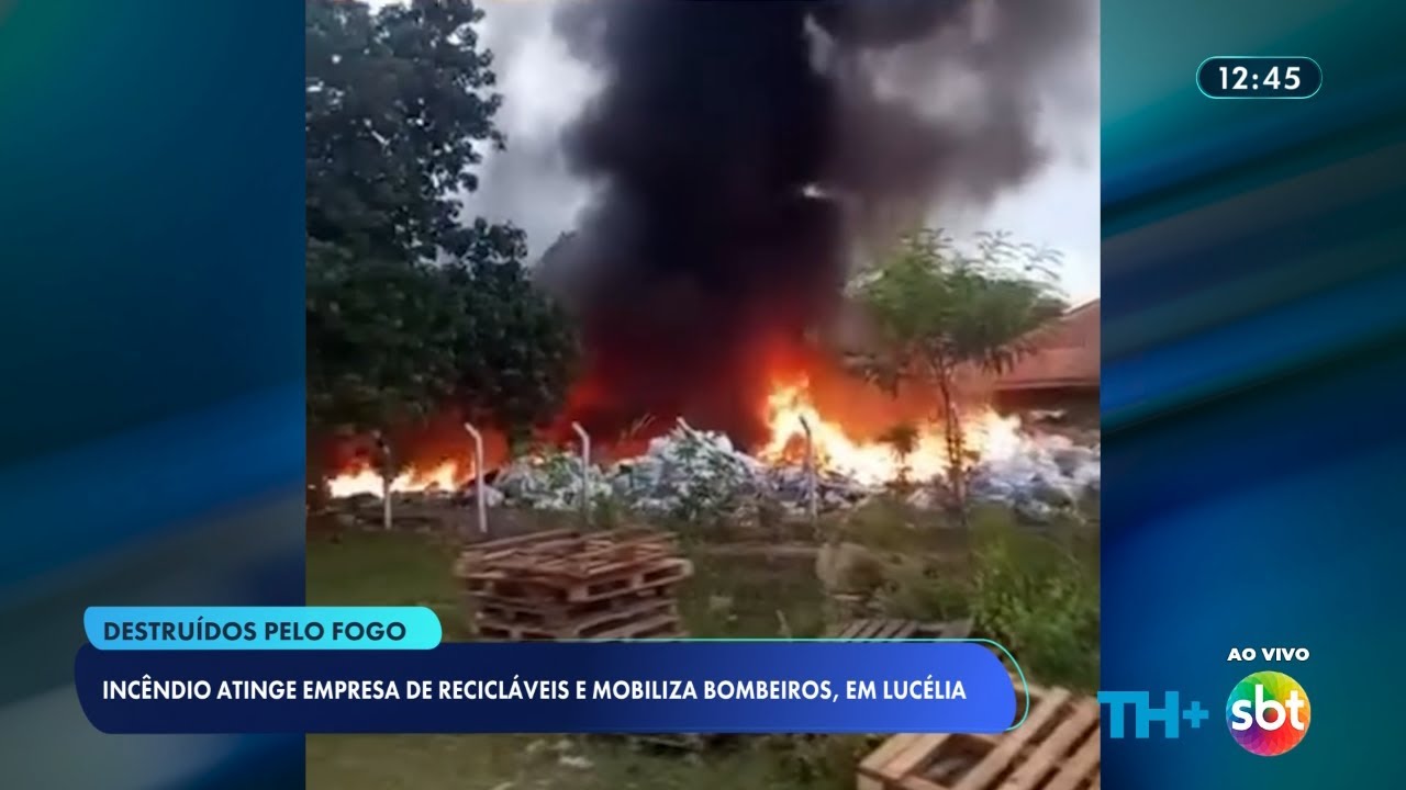 Incêndio atinge empresa de recicláveis em Lucélia