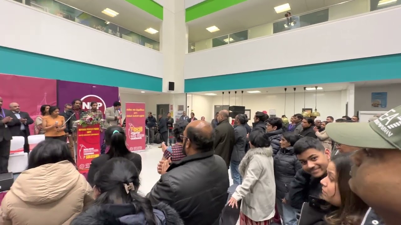 Last song of the NPP UK conference . by sinhalese, Tamils and Muslims