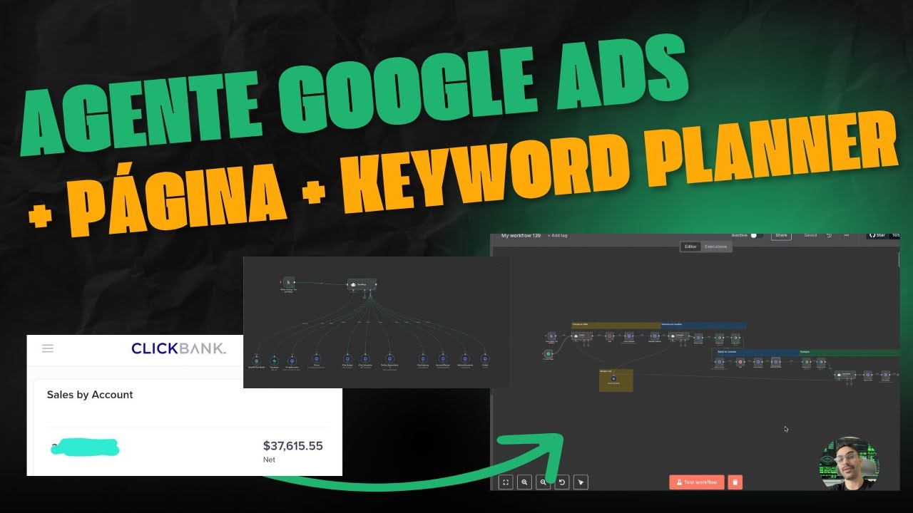 Esse agente faz SCRAP de anúncios, cria PÁGINA e sobe uma campanha GOOGLE ADS no automático com N8N!