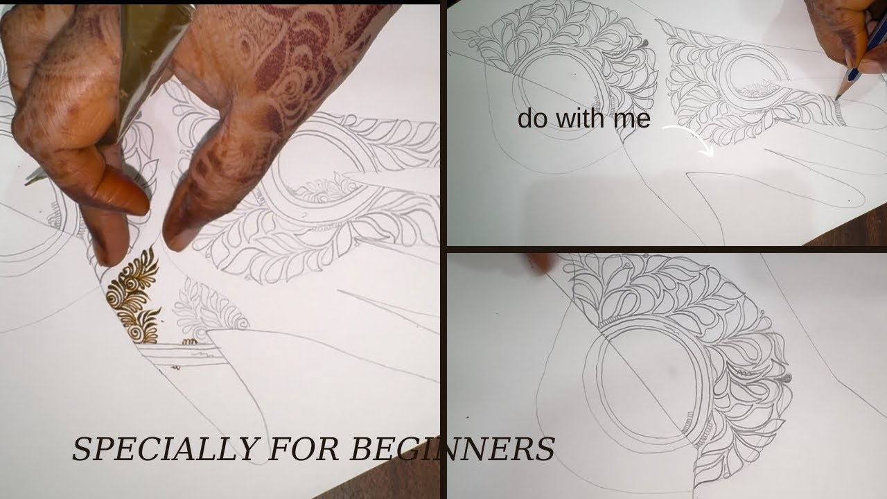 Easy Mehendi Design Tutorial for Beginners | Simple Mehendi design Step by Step | Learn at Home