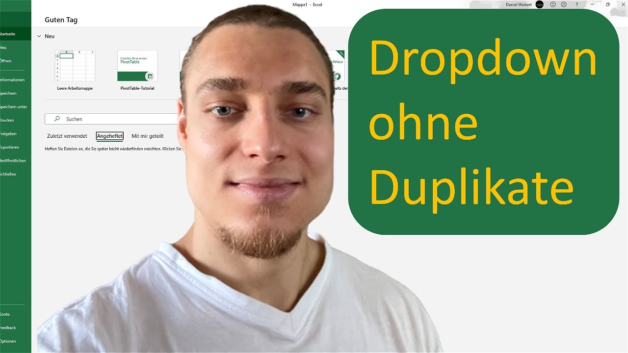 Top Excel Trick Dropdown ohne Duplikate aus mehreren Tabellen