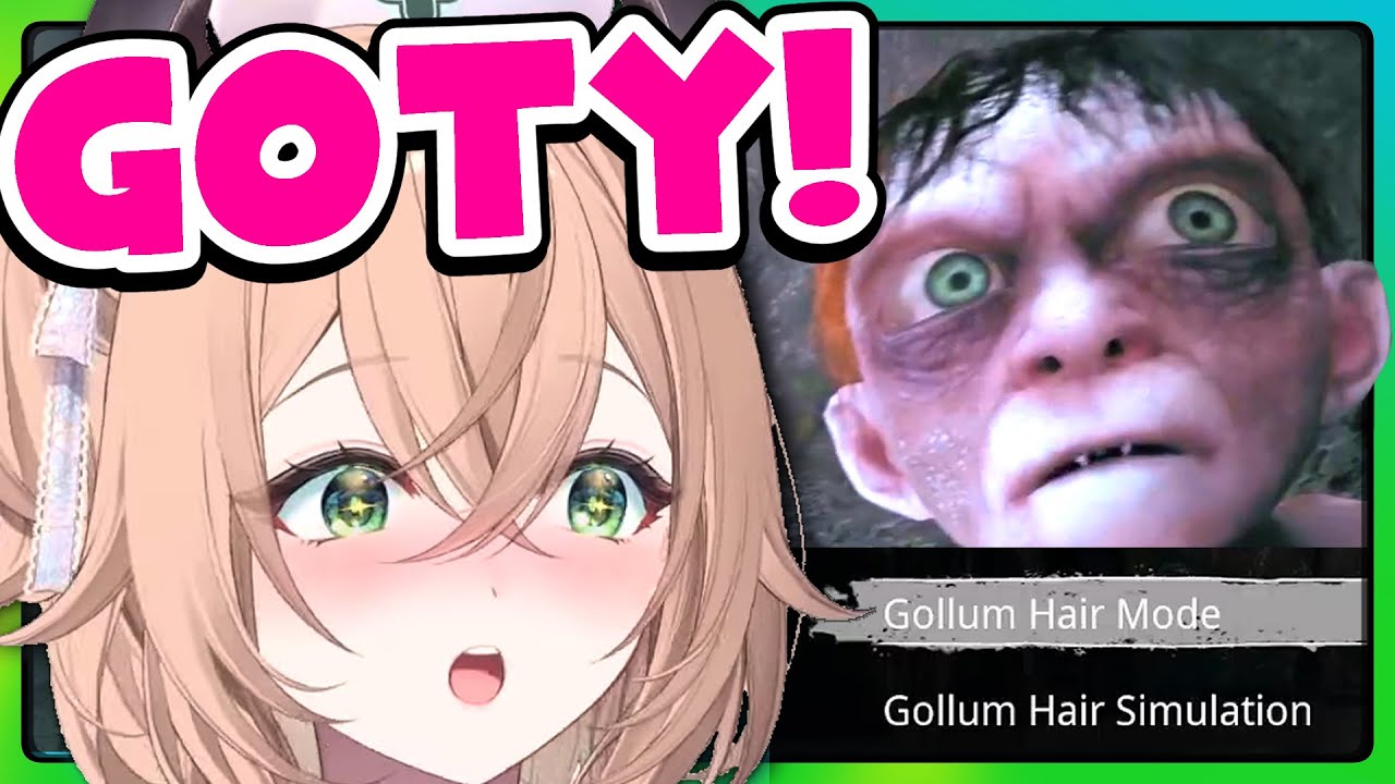 Nimi's PC can barely handle RTX Gollum hair