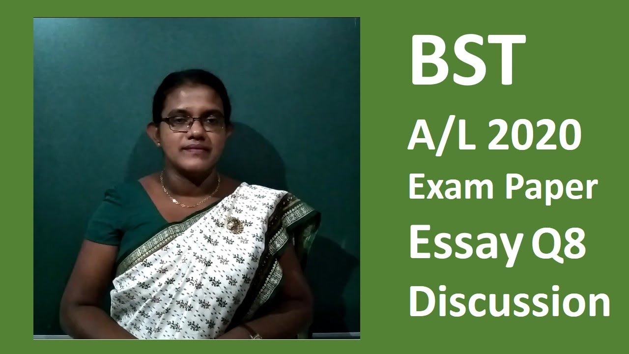 BST A/L Paper 2020 | Essay Q8 Discussion | Biosystems Technology Sinhala Medium
