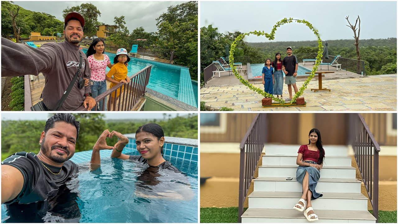 आम्ही गेलो अलिबागला बेस्ट रिसोर्ट मधे 😍 Mountain View, Infinity Pool , Spacious Rooms | Alibaug