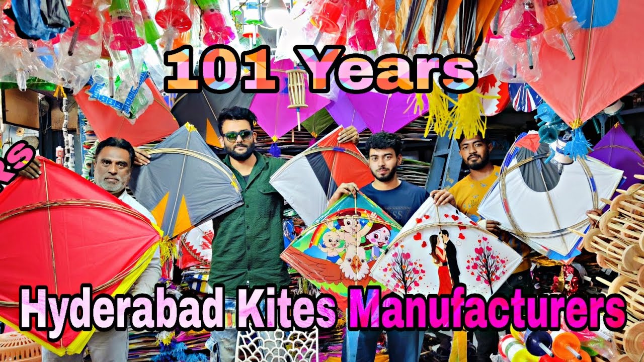 Charminar Wholesale 101 Years Old Kite Shop || 60 Pound Kite Also Available- Hand Made Kites & Manja