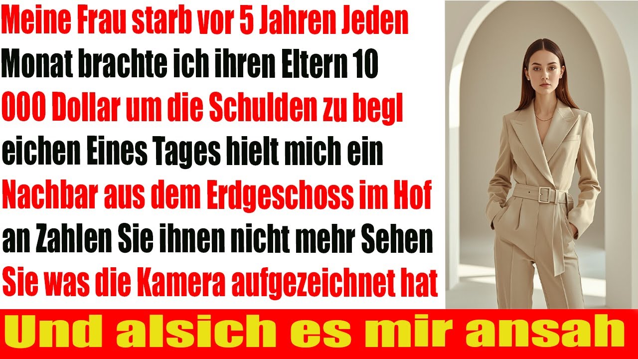 Meine Frau starb vor fünf Jahren und ich zahlte ihre Schulden ab Eines Tages sagte ein Nachbar