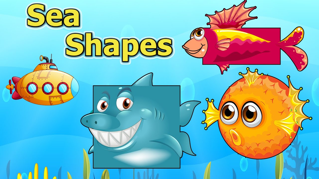 Sea Shapes Game | Preschool Shape Matching | Kid's Shape Song | Fish Shapes | Shape Identification