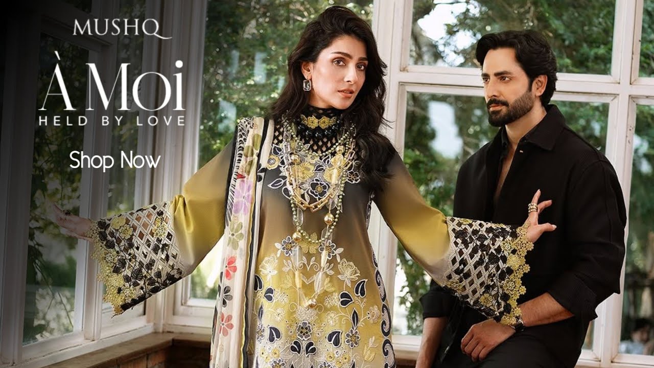Mushq Á MOi Held by Love | Mushq Unstitched Luxury Lawn 2026 | Ayeza Khan | Danish Taimoor