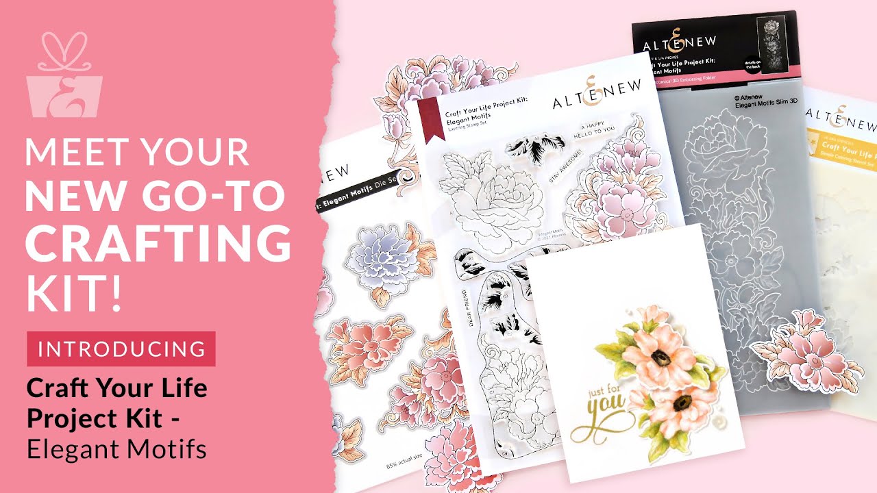 Craft Your Life Project Kit: Elegant Motifs - Stamps, Dies, Embossing Folder, AND Stencils