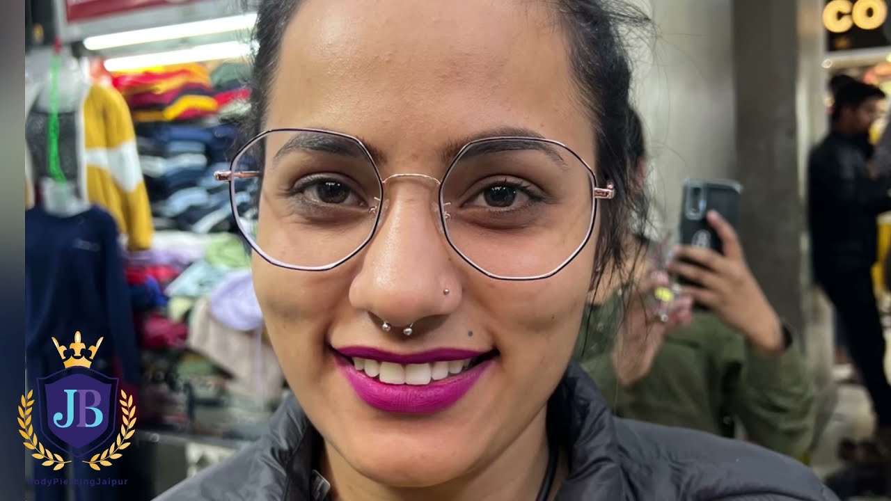 Septum piercing best expression  #india