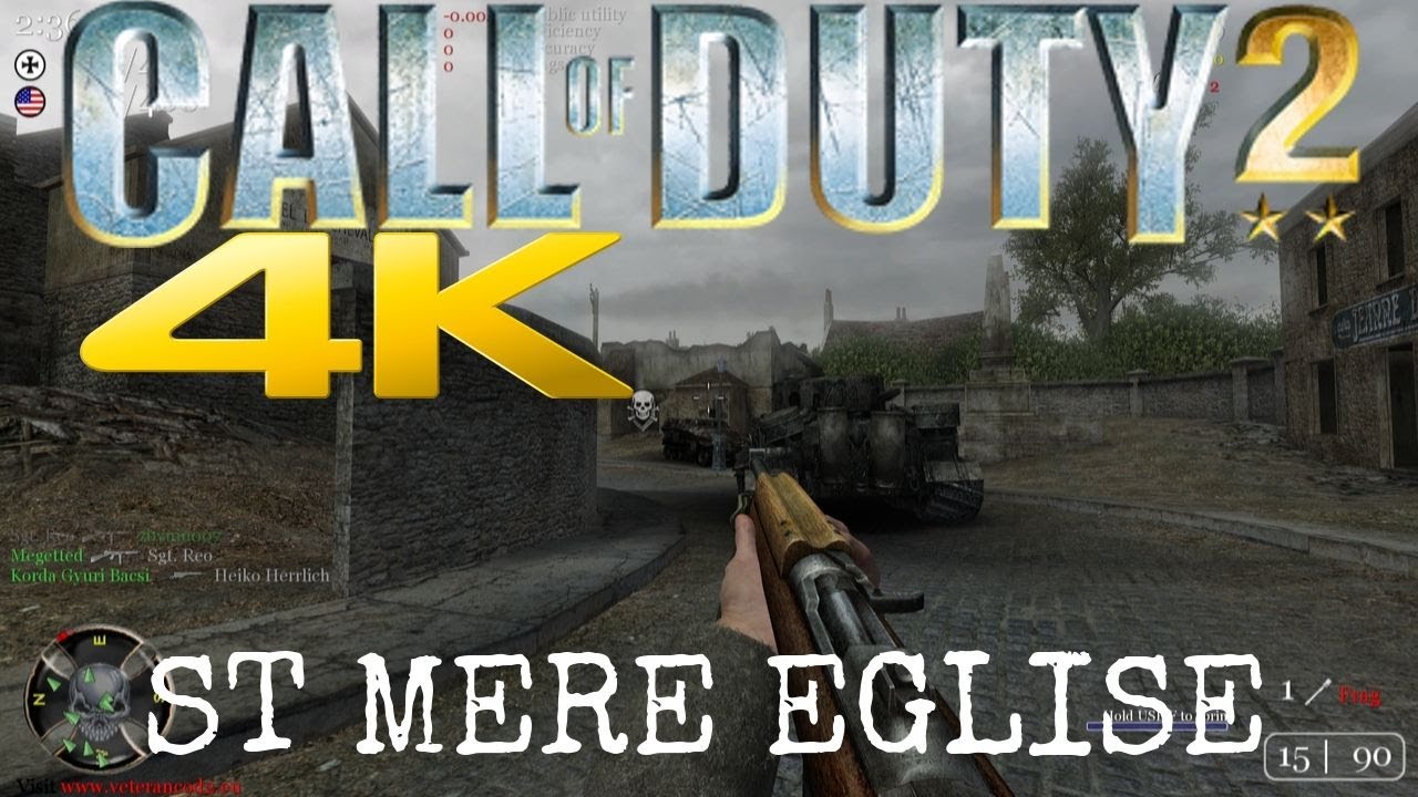 Call of Duty 2 | 4K | 2019 | Multiplayer | Quick Round | St Mere Eglise