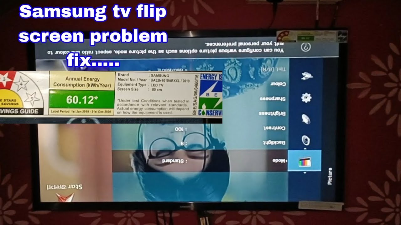 Samsung tv flip/roted screen setting factory Mode