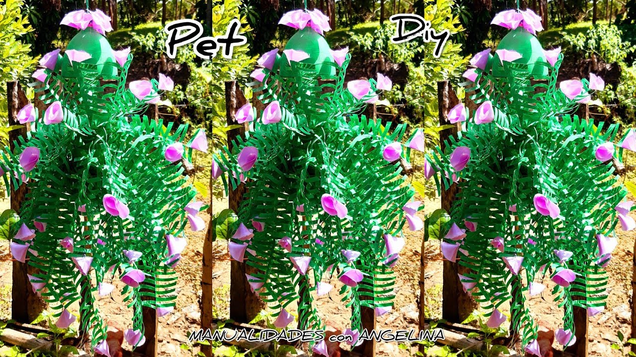 manualidades con botellas platica fácil de hacer