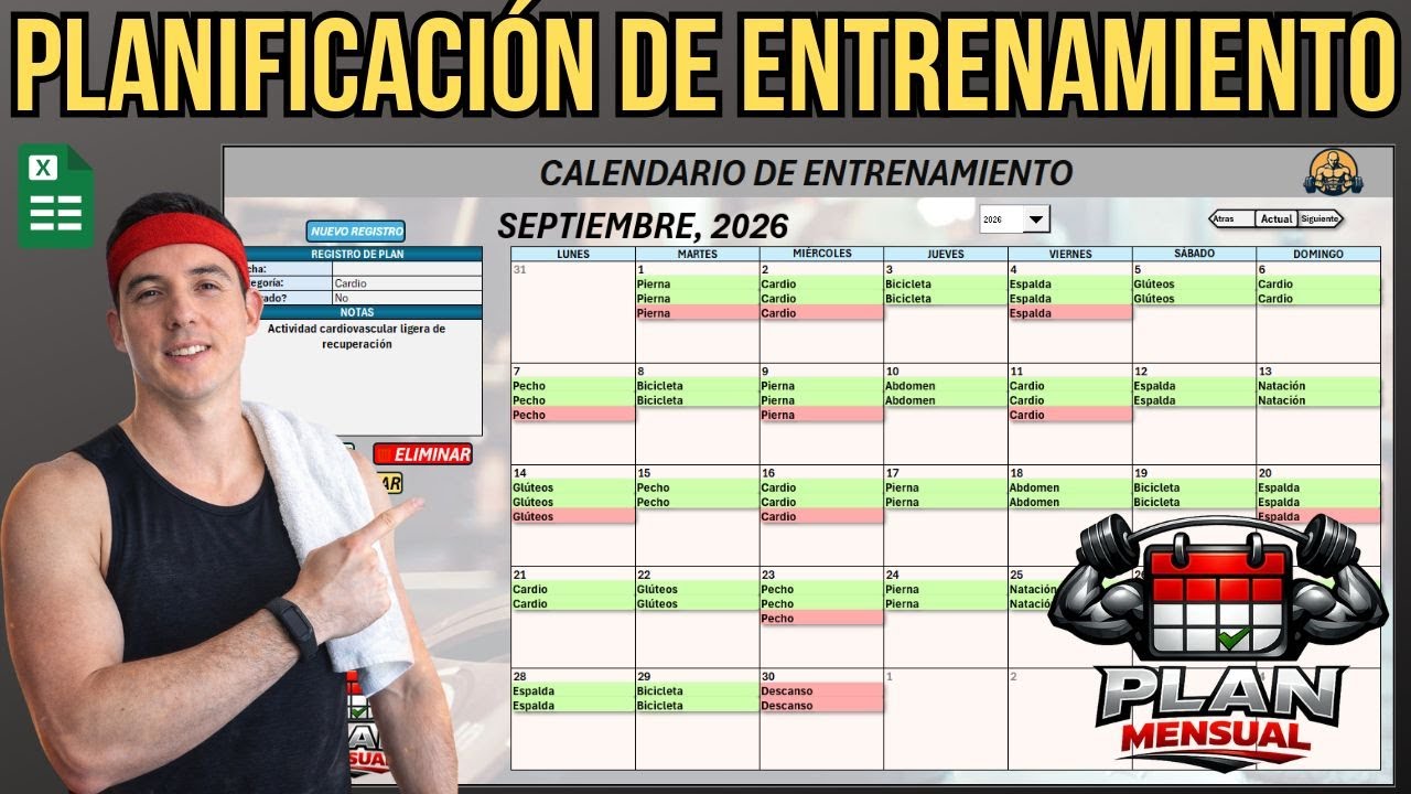 Excel De Planificación De Entrenamiento Profesional