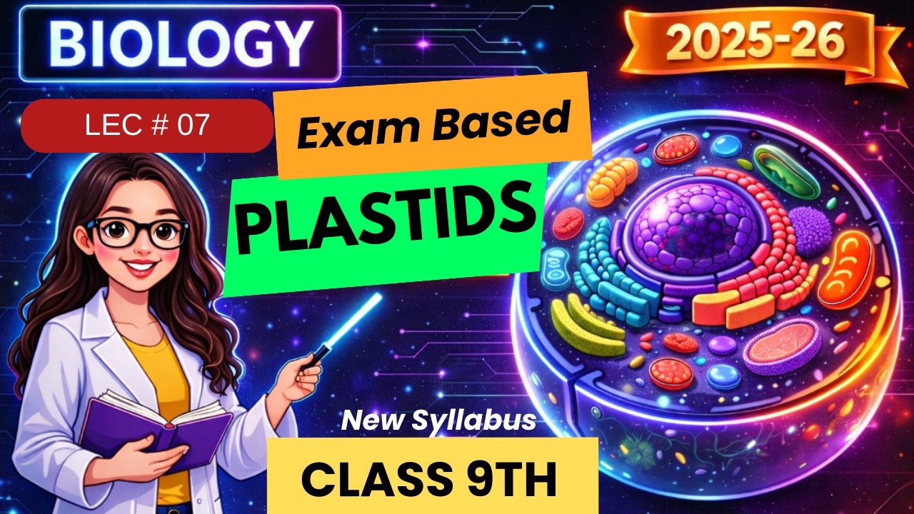 Plastids Explained in Easy Way |CH#3|Types & Functions | Class 9 Biology New Syllabus