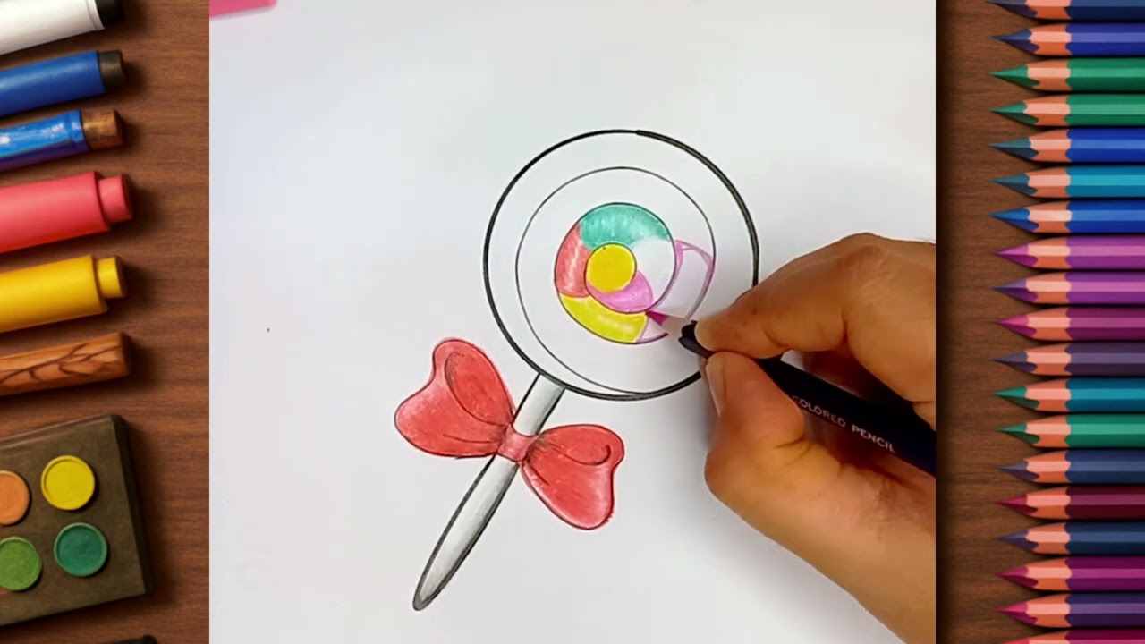 Lollipop 🍭 🎨 Full Coloring Process 