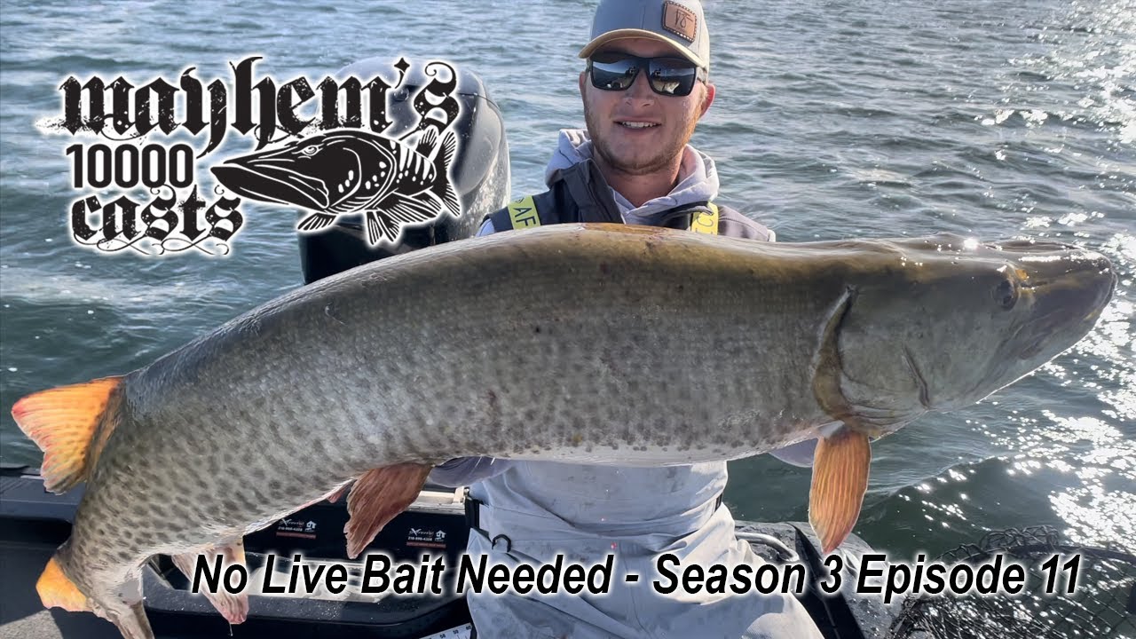 Season 3 Episode 11 Giant Muskies on Big Rubber in the late fall in Minnesota - Mayhem's 10000 Casts