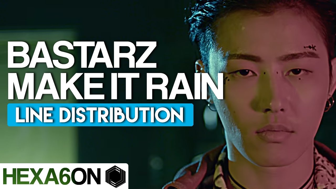 Block B BASTARZ - Make It Rain Line Distribution (Color Coded)