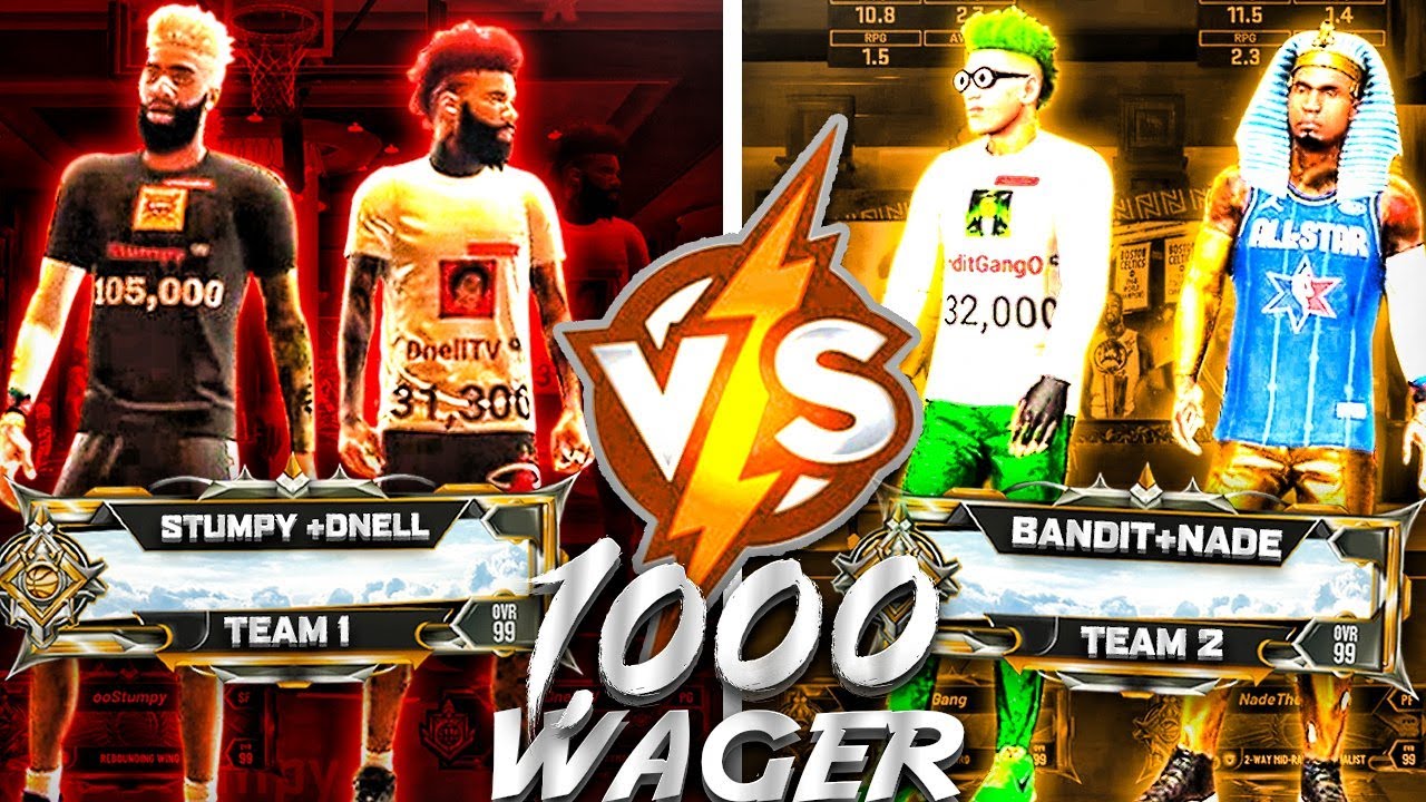 NaDeXe & Bandit Challenged Stumpy & Dnell to a $1000 WAGER in NBA 2K20! You wont believe this...