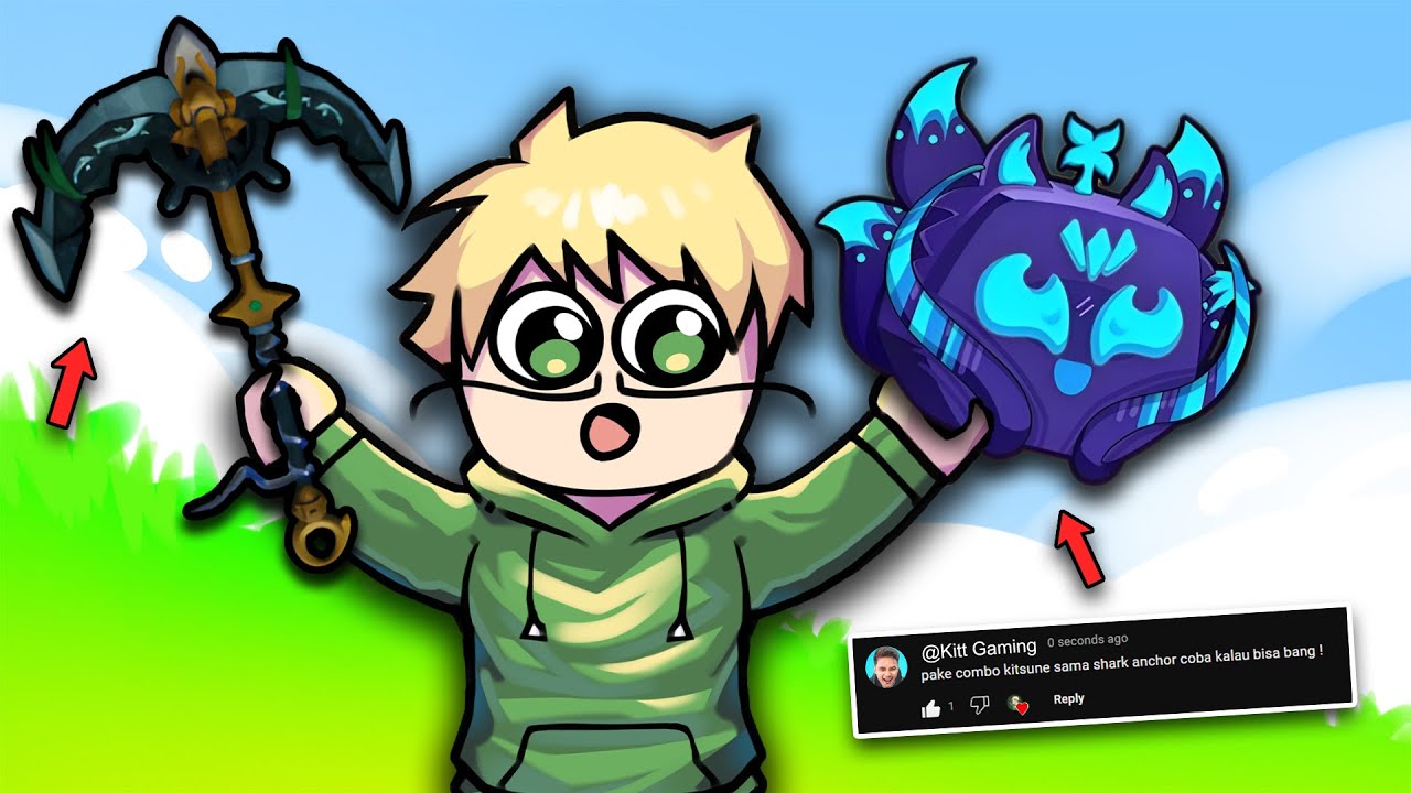 Bloxfruits, tapi Gw PVP pake COMBO dari COMMENT kalian!