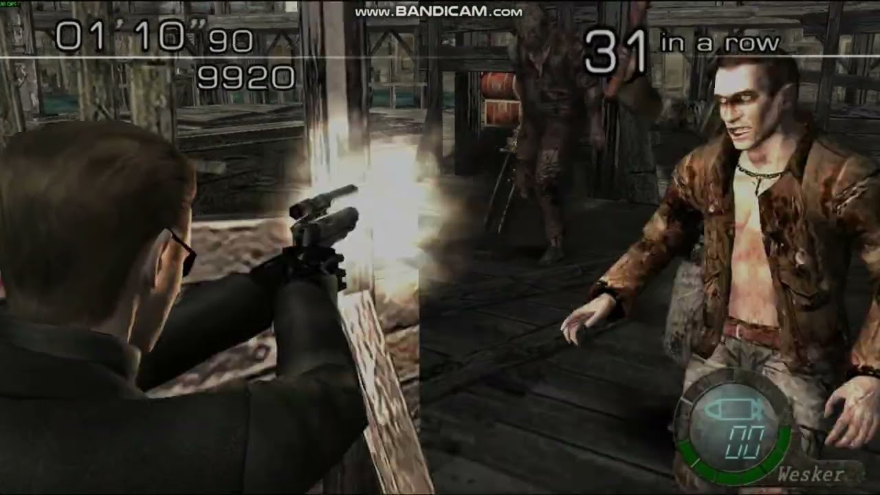Resident Evil 4 the mercenaries jogando com o Wesker