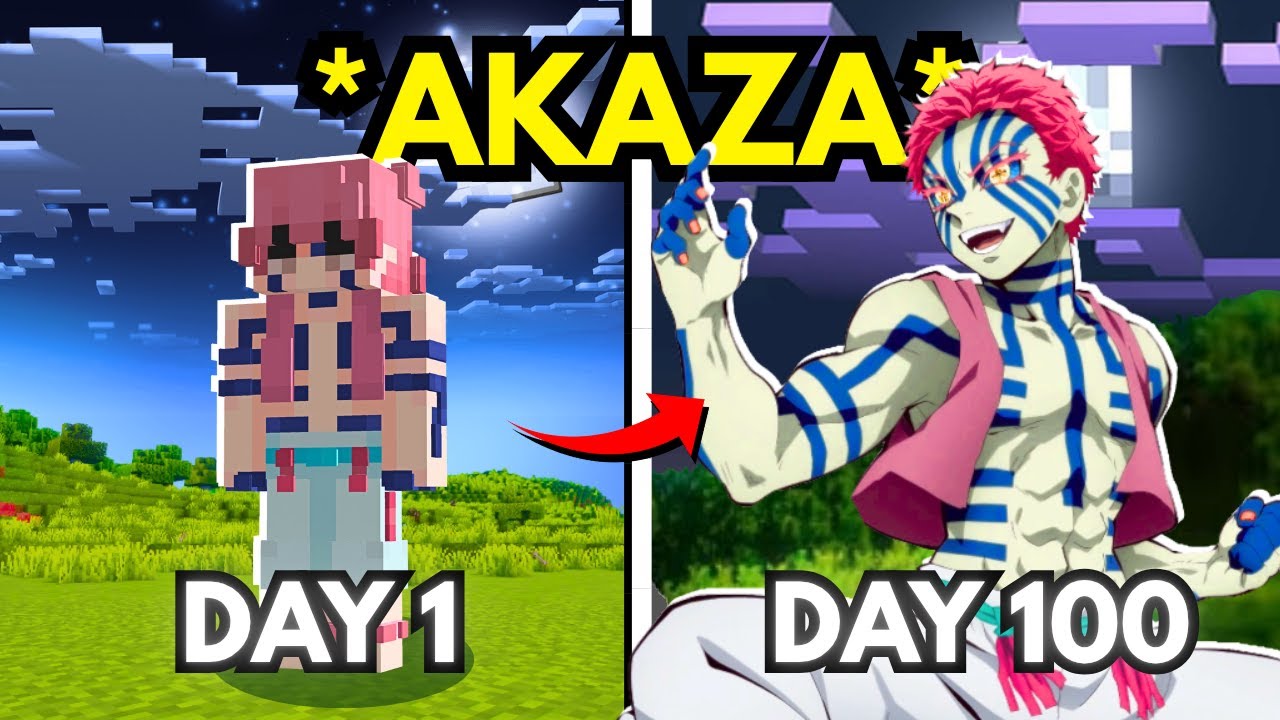 I Survived as AKAZA in Demon Slayer Minecraft (Hindi Gameplay)