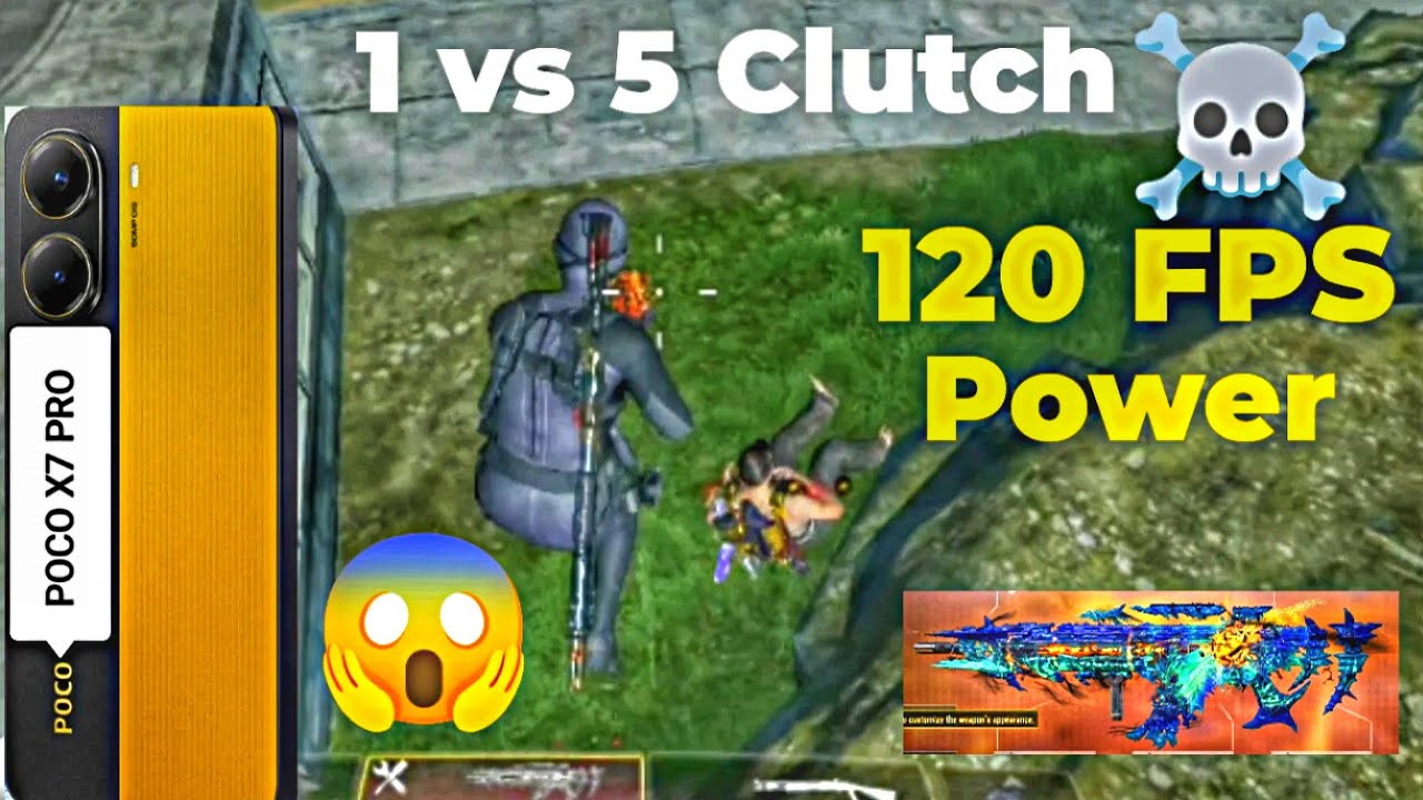 😱1 vs 5 CLUTCH ☠️ POCO X7 PRO 120 FPS CALL OF DUTY MOBILE